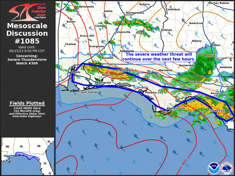 Mesoscale Discussion 1085