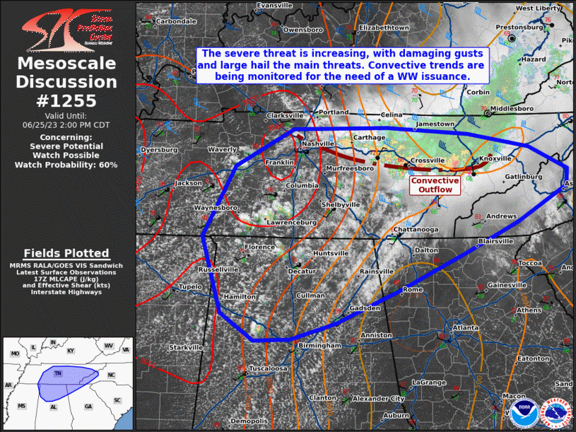 Mesoscale Discussion 1255