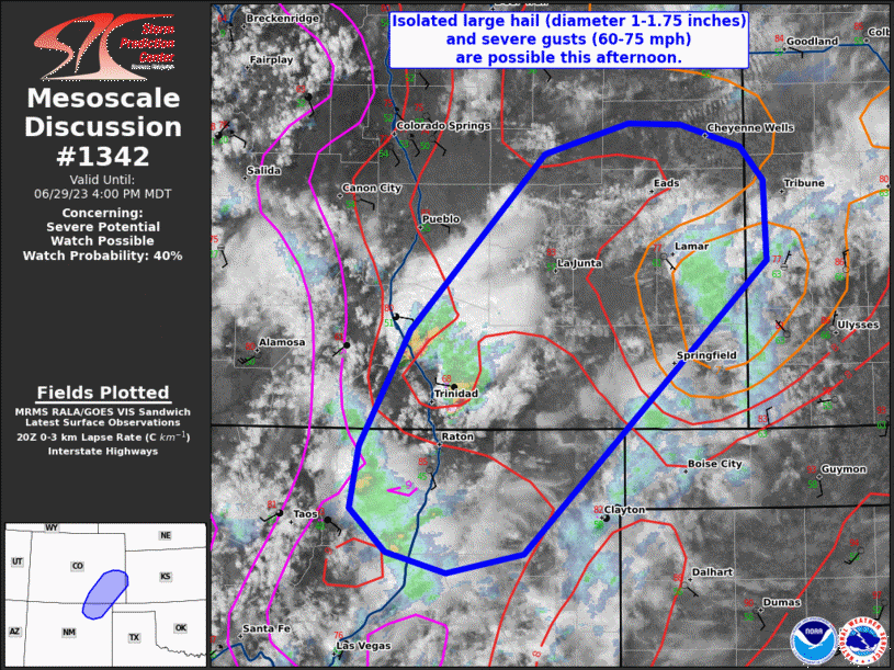 Mesoscale Discussion 1342