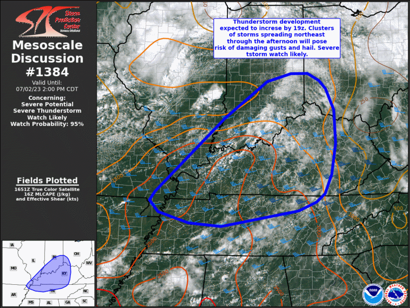 Mesoscale Discussion 1384