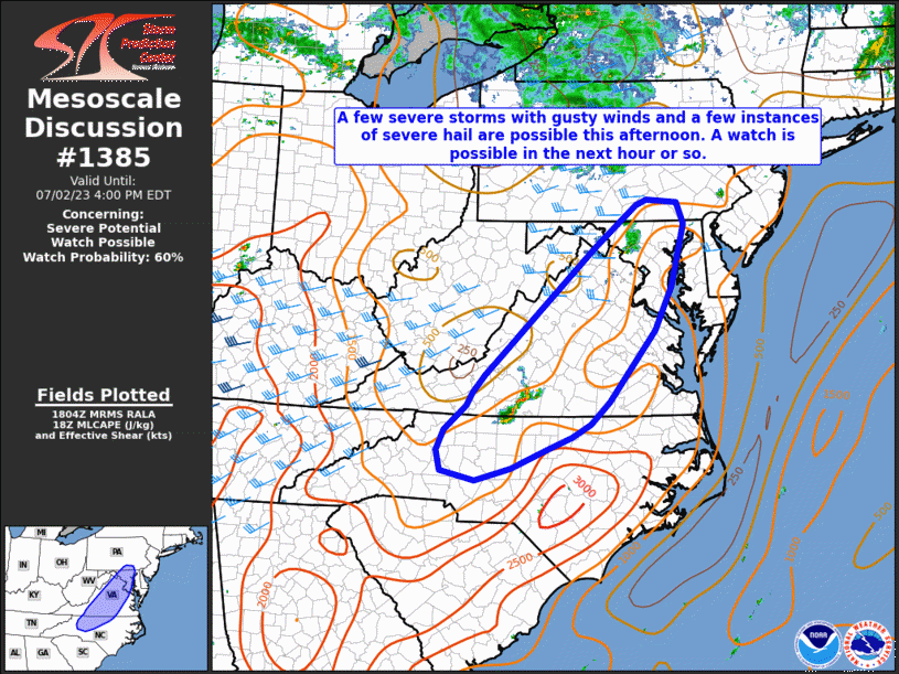 Mesoscale Discussion 1385