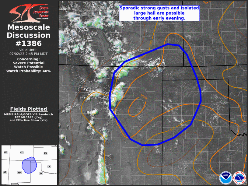 Mesoscale Discussion 1386