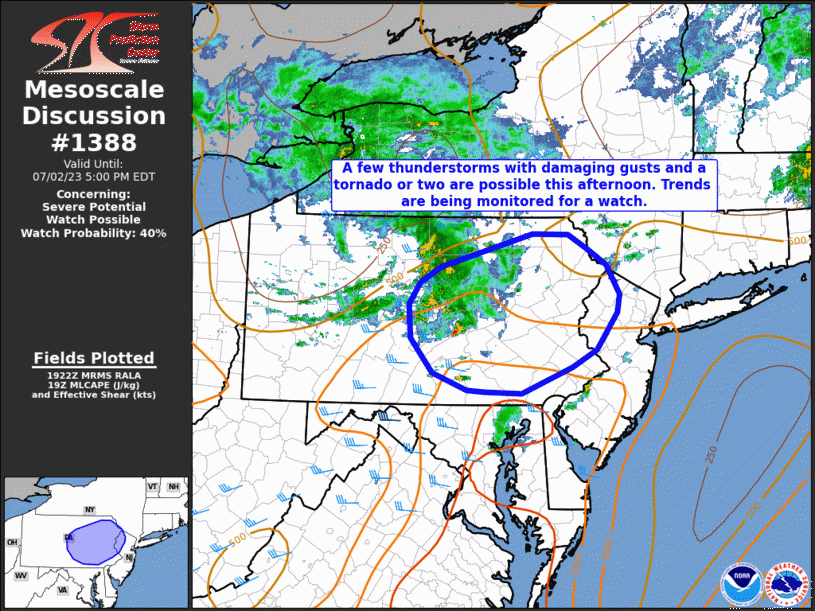 Mesoscale Discussion 1388