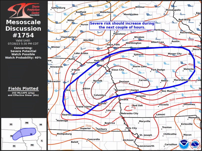 Mesoscale Discussion 1754