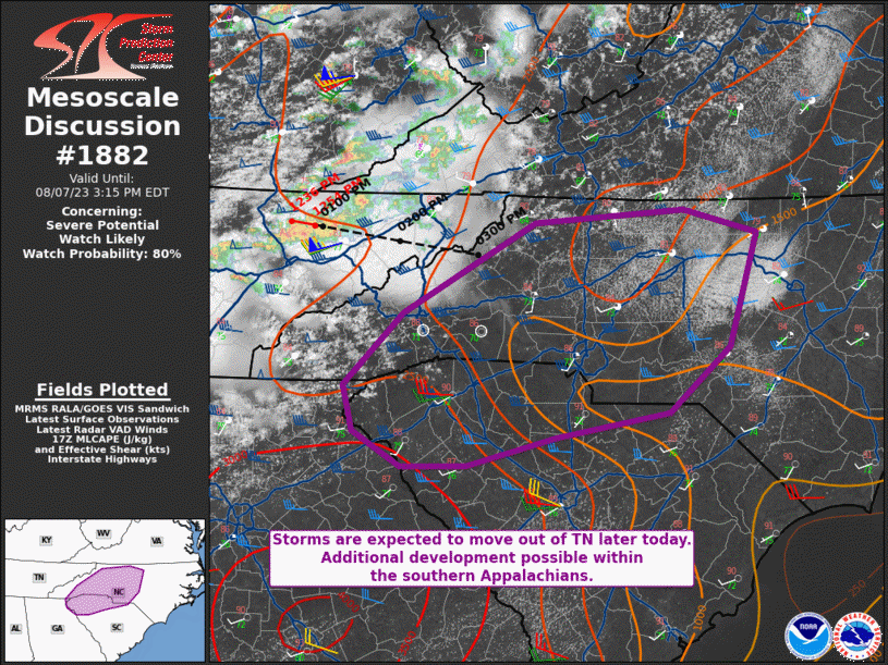 Mesoscale Discussion 1882