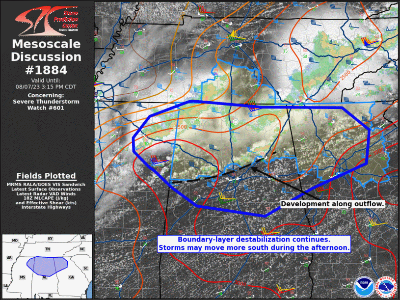 Mesoscale Discussion 1884