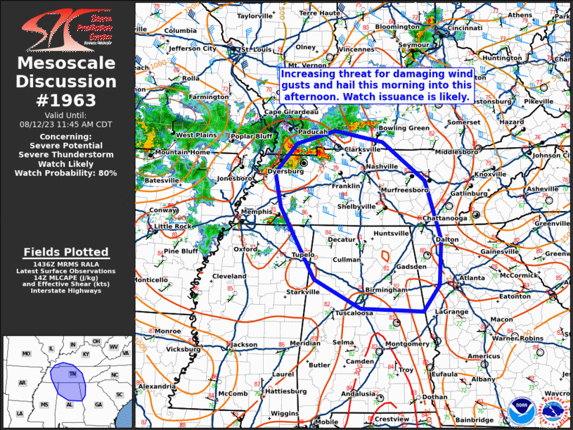 Mesoscale Discussion 1963