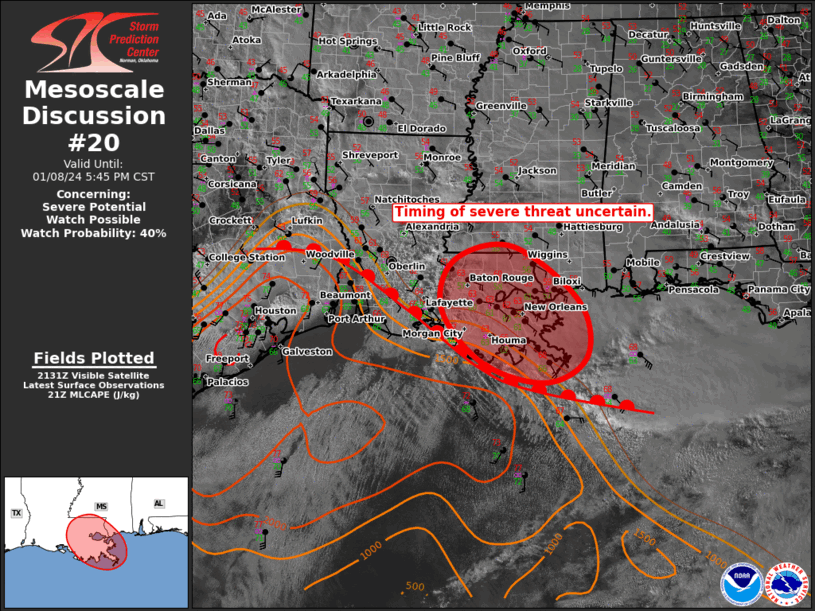Mesoscale Discussion 20