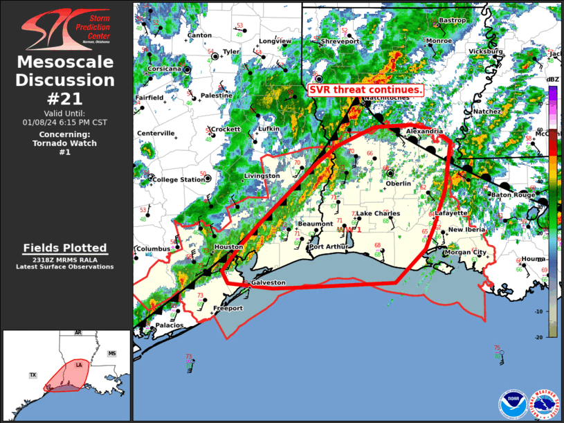 Mesoscale Discussion 21