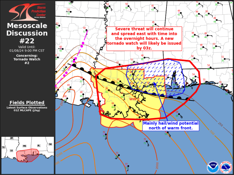 Mesoscale Discussion 22