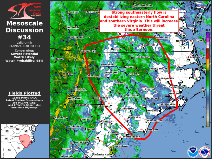 Mesoscale Discussion 34