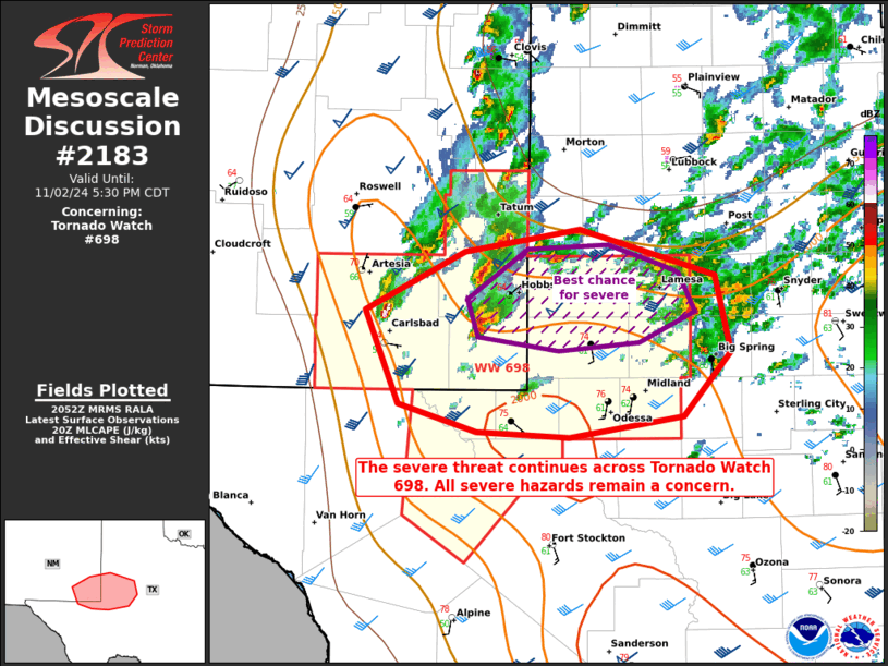 Mesoscale Discussion 2183