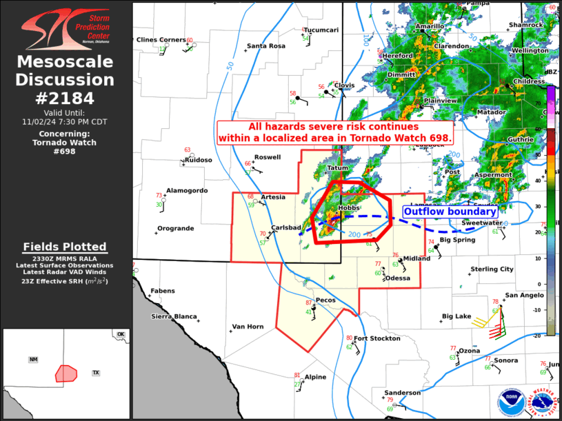Mesoscale Discussion 2184