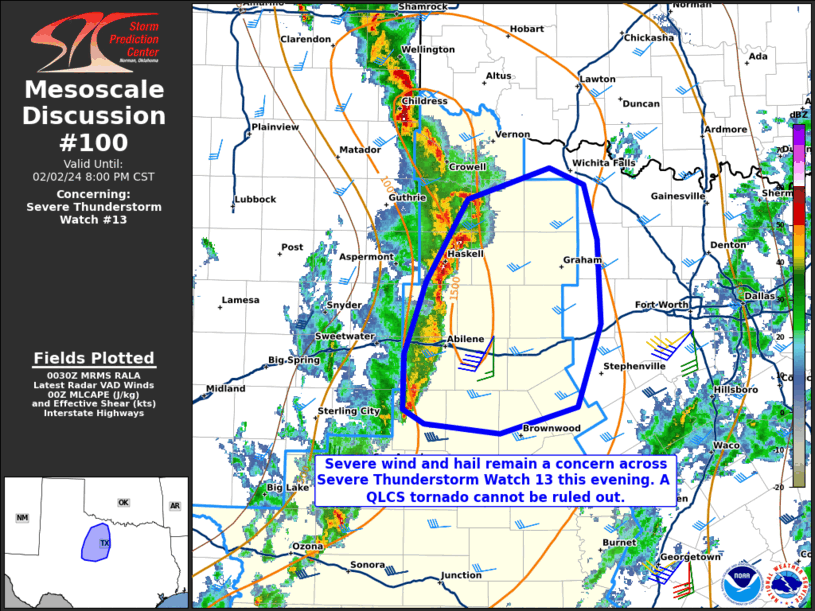 Mesoscale Discussion 100