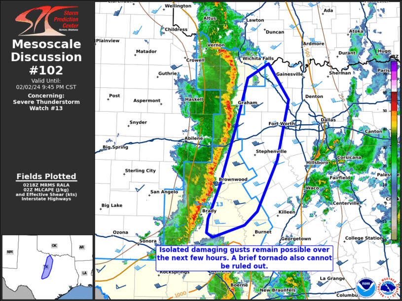 Mesoscale Discussion 102