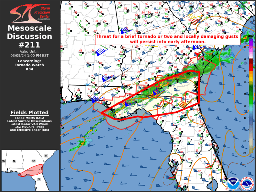 Mesoscale Discussion 211