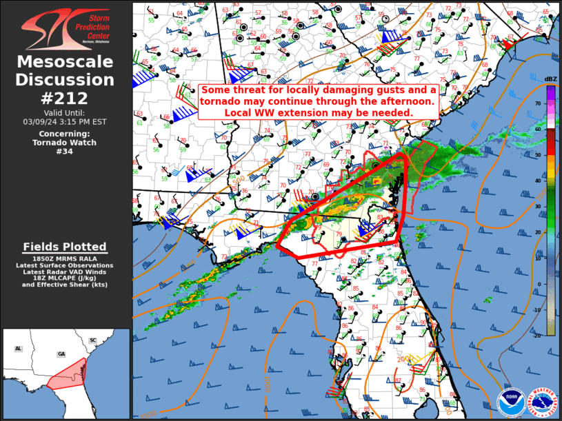 Mesoscale Discussion 212