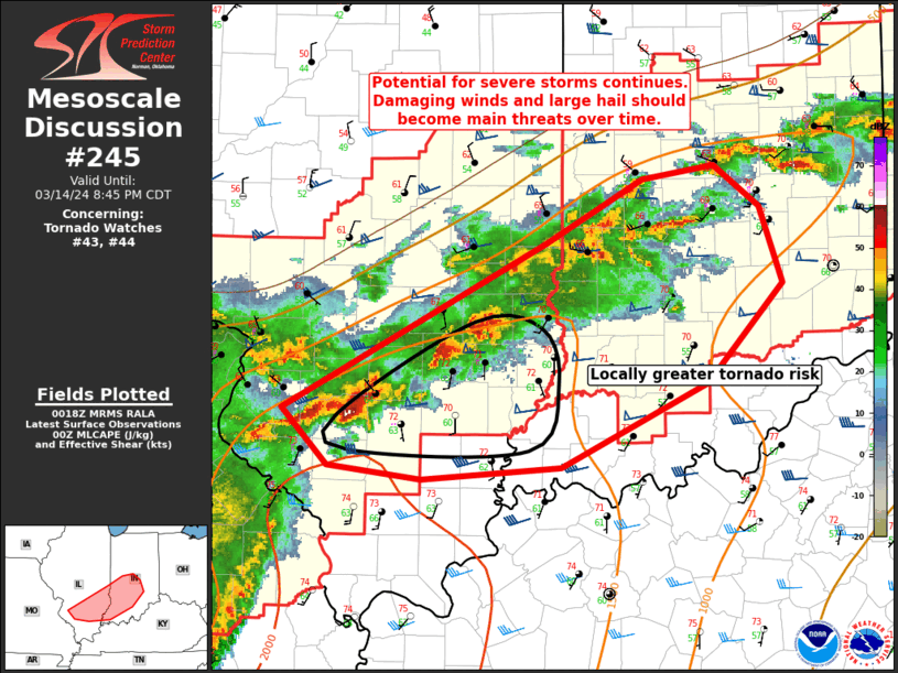 Mesoscale Discussion 245