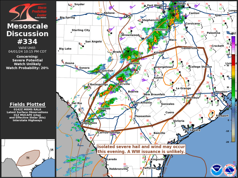 Mesoscale Discussion 334