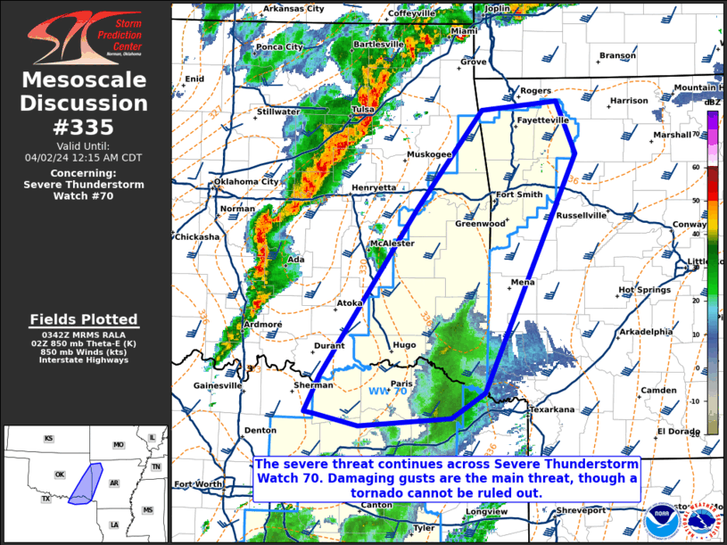 Mesoscale Discussion 335