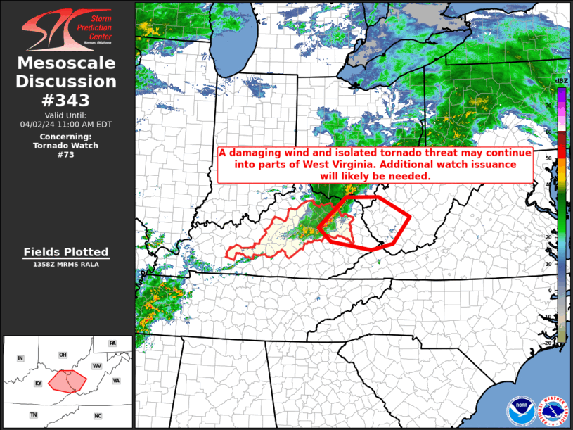 Mesoscale Discussion 343