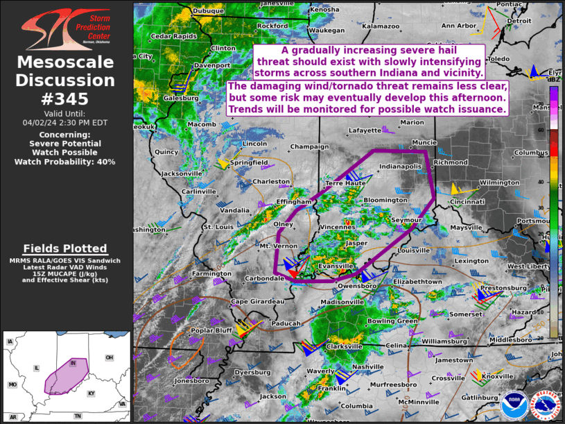 Mesoscale Discussion 345