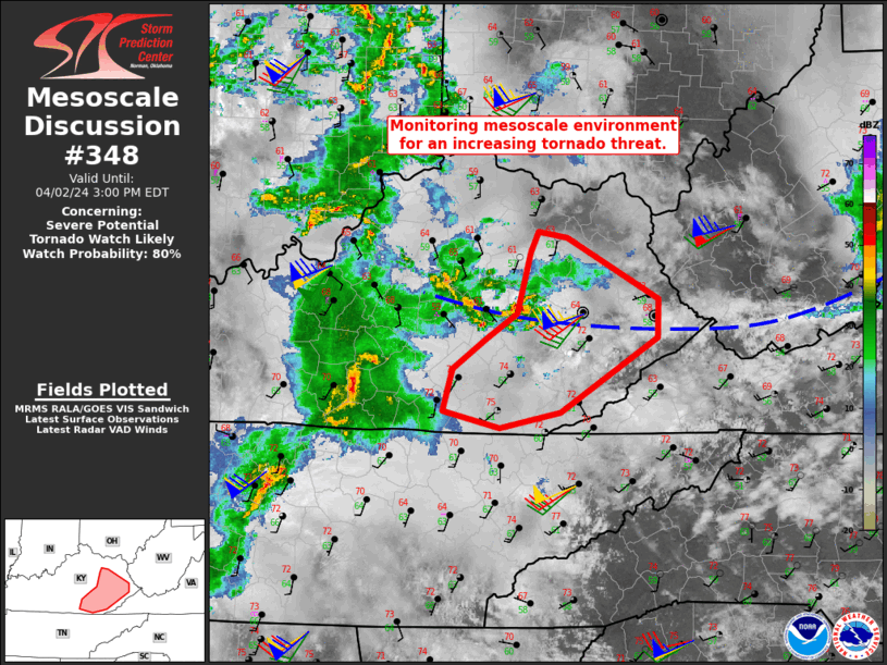 Mesoscale Discussion 348