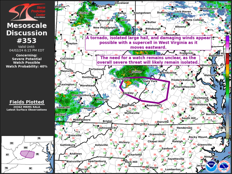 Mesoscale Discussion 353