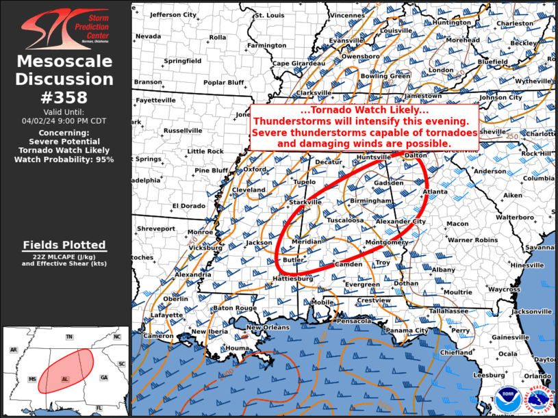 Mesoscale Discussion 358