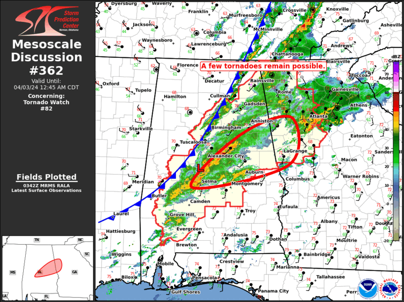 Mesoscale Discussion 362