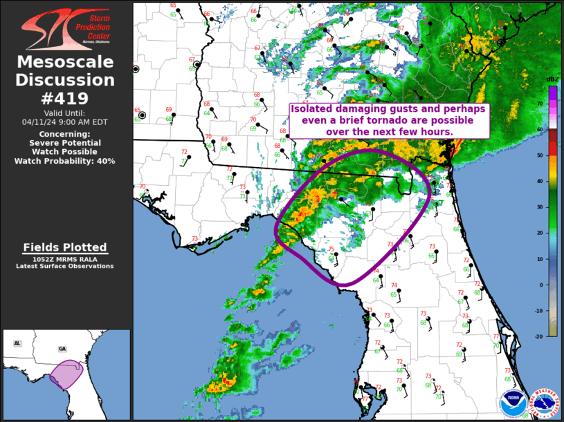 Mesoscale Discussion 419