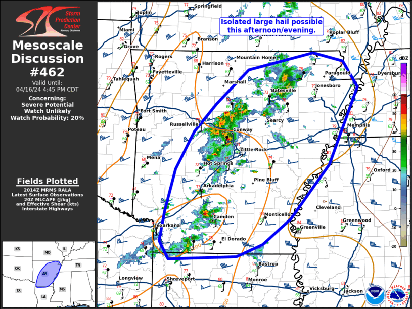 Mesoscale Discussion 462