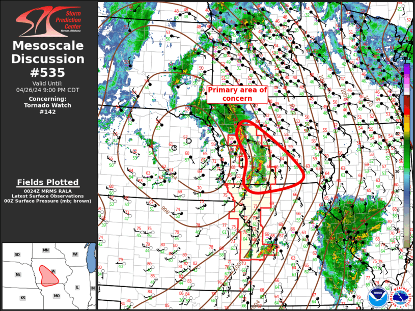 Mesoscale Discussion 535