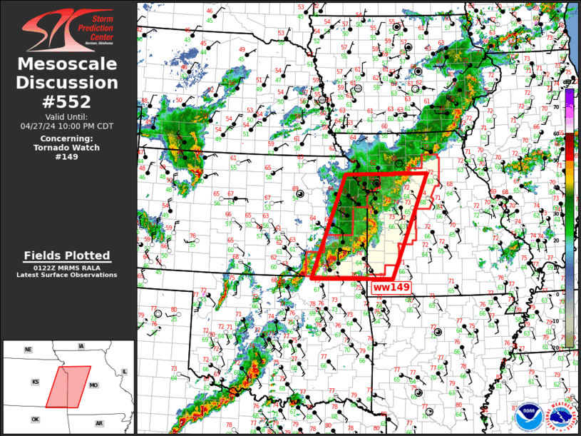 Mesoscale Discussion 552