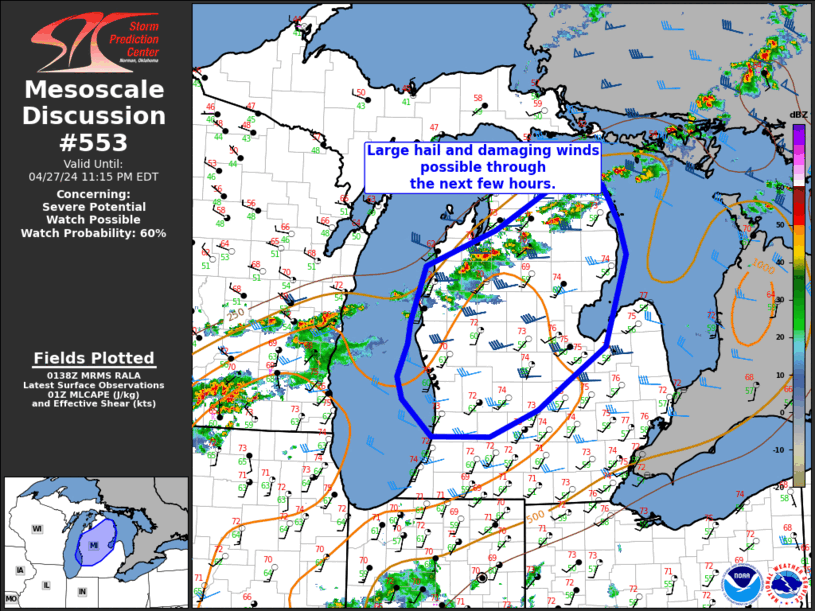Mesoscale Discussion 553