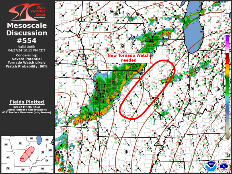 Mesoscale Discussion 554