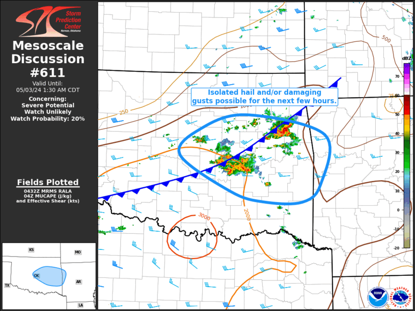 Mesoscale Discussion 611