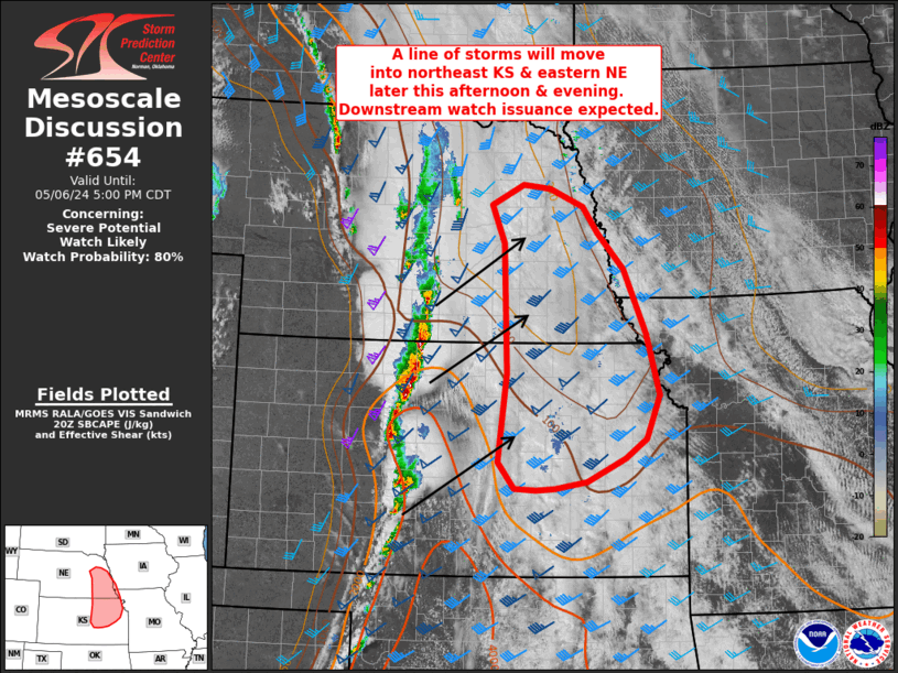 Mesoscale Discussion 654