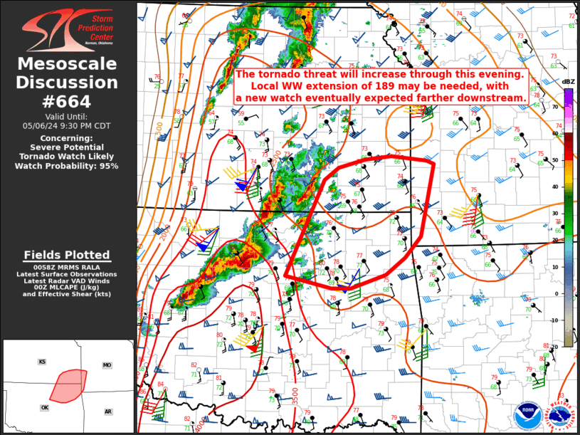 Mesoscale Discussion 664