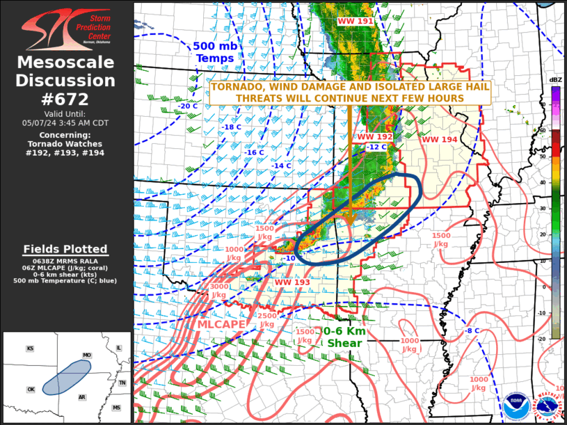 Mesoscale Discussion 672