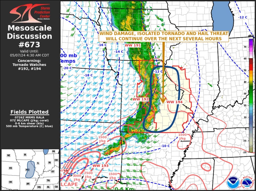 Mesoscale Discussion 673