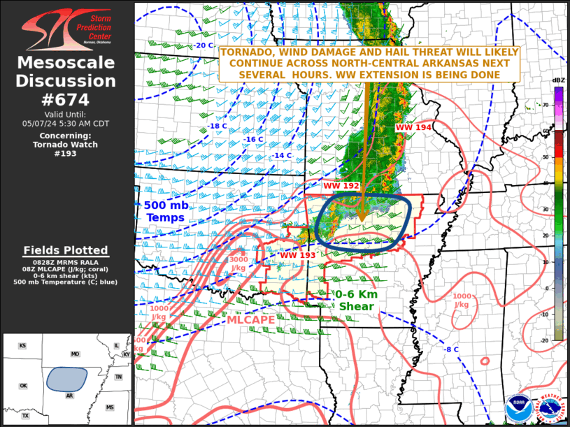 Mesoscale Discussion 674