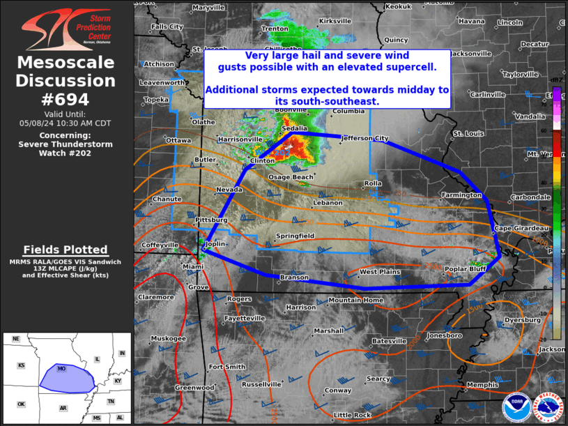 Mesoscale Discussion 694