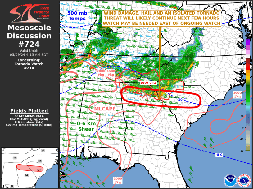 Mesoscale Discussion 724