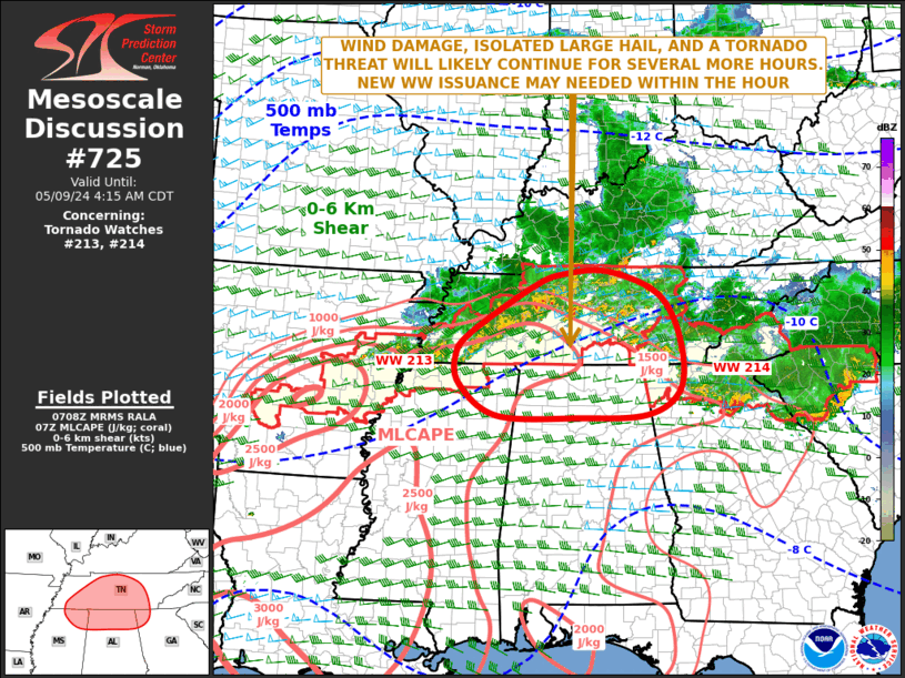 Mesoscale Discussion 725
