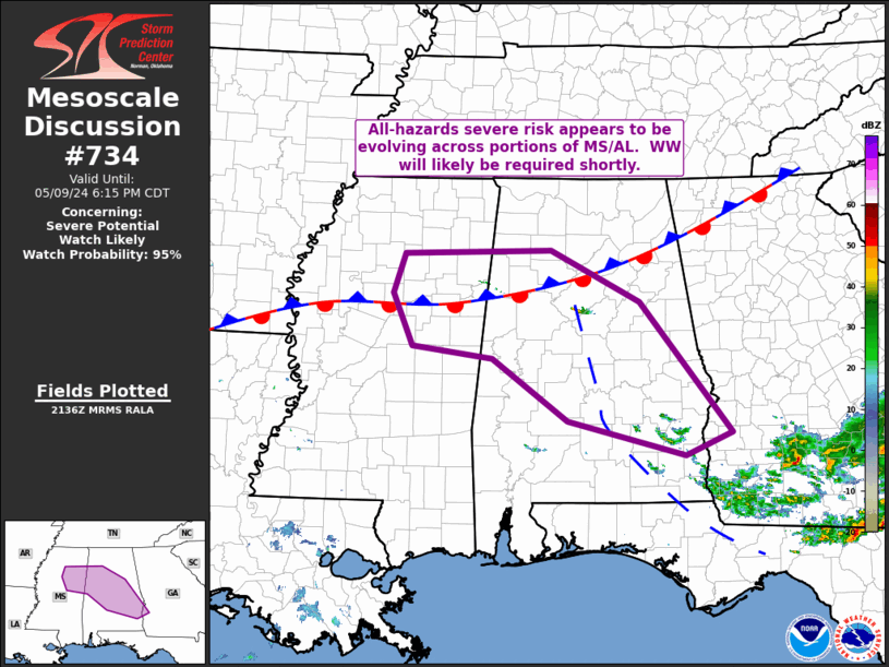 Mesoscale Discussion 734