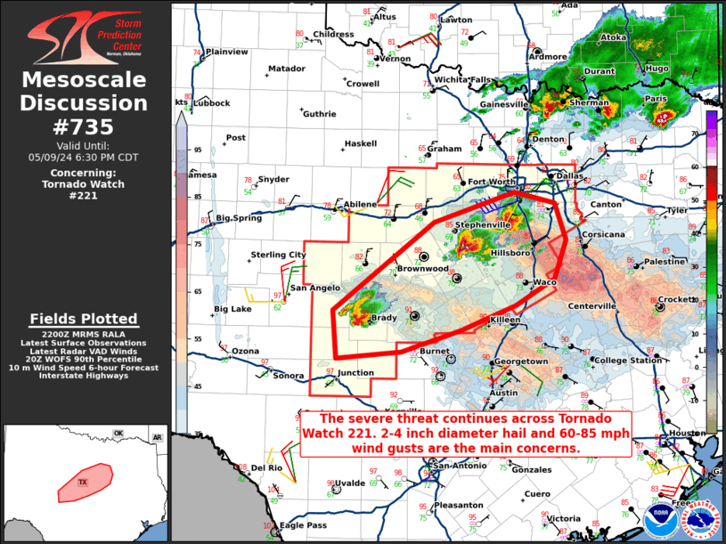 Mesoscale Discussion 735