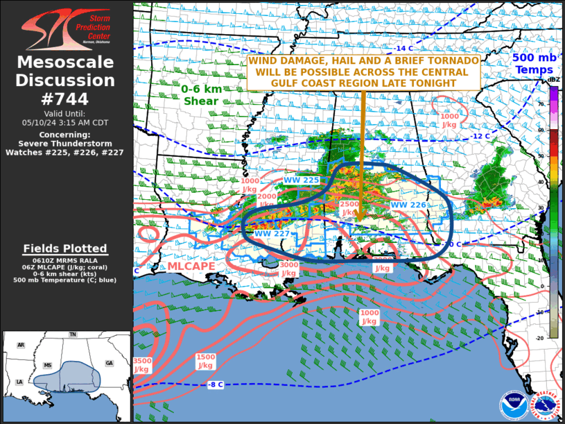 Mesoscale Discussion 744