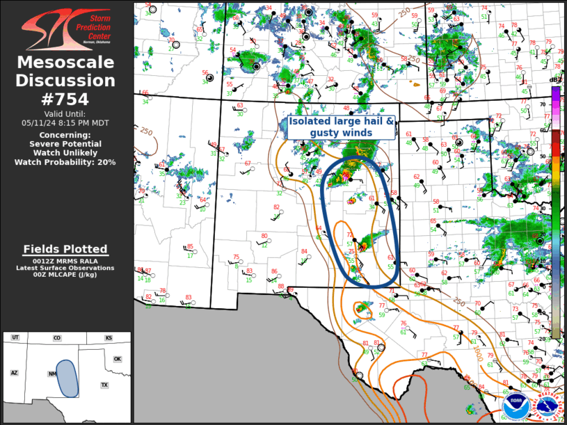 Mesoscale Discussion 754