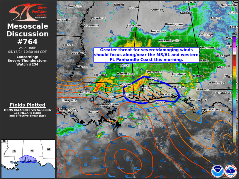 Mesoscale Discussion 764